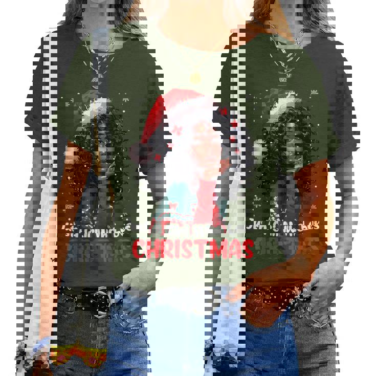 Just A Girl Who Loves Christmas African American Black Women Women T-shirt