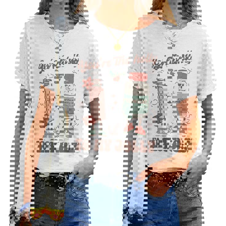 Pulmonology Nurse Christmas Family Medicine Er Icu Nurse Women T-shirt