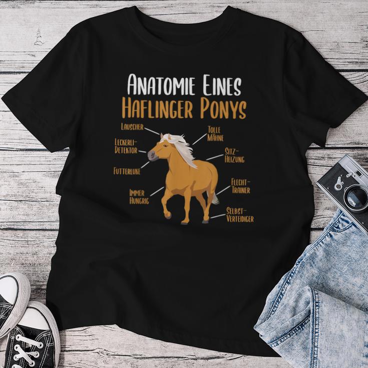 Anatomy Of A Haflinger Pony Haflinger Horse T-shirt Frauen Lustige Geschenke