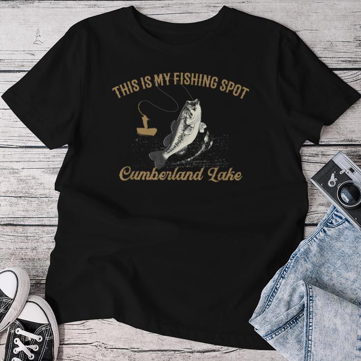 Beer And Fischen Ist Mein Ding Cumberland Lake T-shirt Frauen Lustige Geschenke