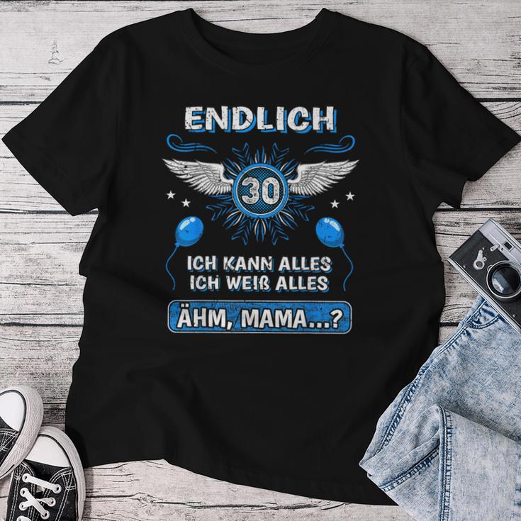 Endlich 30 Ähm Mama 30Th Birthday Son Daughter S T-shirt Frauen Lustige Geschenke