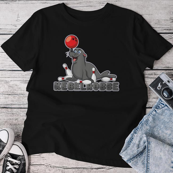 Kegelsebbe Seal Bowling Kegeln Word Game T-shirt Frauen Lustige Geschenke