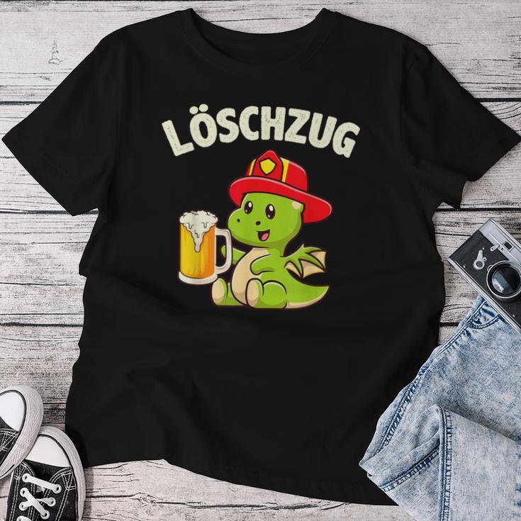 Löschzug Feuerwehr Beer Dino Fireman T-shirt Frauen Lustige Geschenke