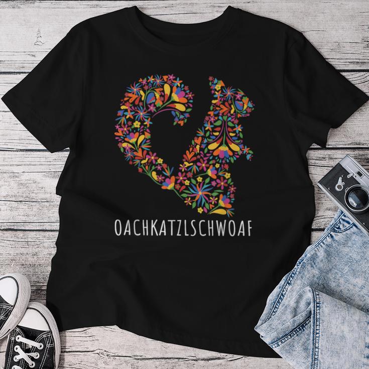 Oachkatzerlschwoaf Squirrel Tail Flowers T-shirt Frauen Lustige Geschenke