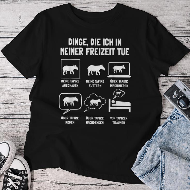 Tapir Tapirsafari Flat Landtapir Bergtapir Kabomanitapir T-shirt Frauen Lustige Geschenke