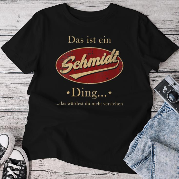 Women's Das Ist Ein Schmidt Ding Family Schmidt With-Neck T-shirt Frauen Lustige Geschenke