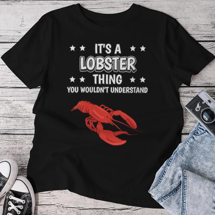 Women's Ist So Ein Hummer Ding Slogan Lobster With-Neck T-shirt Frauen Lustige Geschenke