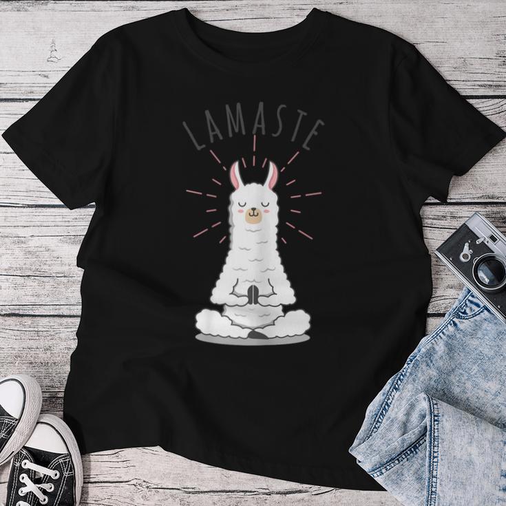 Women's Llamaste Kawaii Lama Yoga Namaste T-shirt Frauen Lustige Geschenke