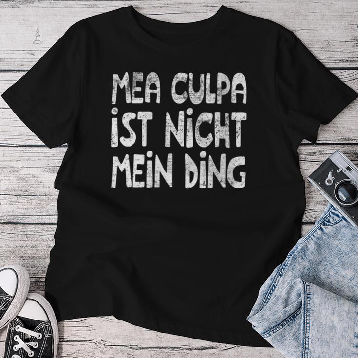 Women's Mea Culpa Ist Nicht Mein Ding Schröder Satire Ex Chancellor T-shirt Frauen Lustige Geschenke