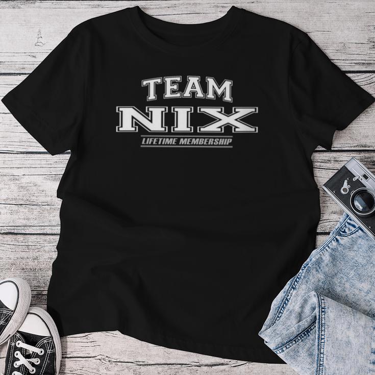 Women's Team Nix Proud Family Name Surname With-Neck T-shirt Frauen Lustige Geschenke