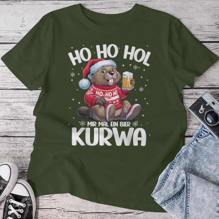 Bòbr Kurwa Christmas Jumper Polish Beer Bober Xmas Kurwa Red T-shirt Frauen Lustige Geschenke