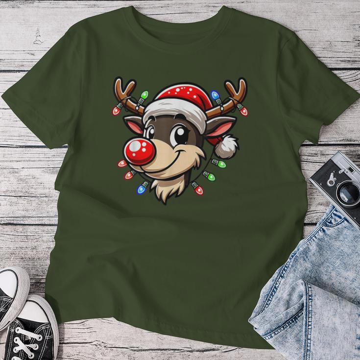 Christmas Children Reindeer Red Nose Xmas T-shirt Frauen Lustige Geschenke