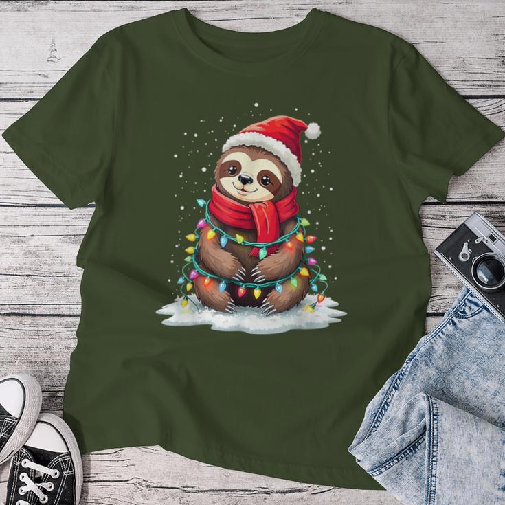 Christmas Children Sloth Xmas Family T-shirt Frauen Lustige Geschenke