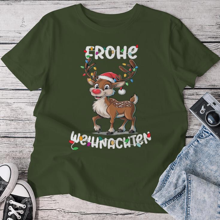 Christmas Women's Reindeer Merry Christmas Xmas T-shirt Frauen Lustige Geschenke