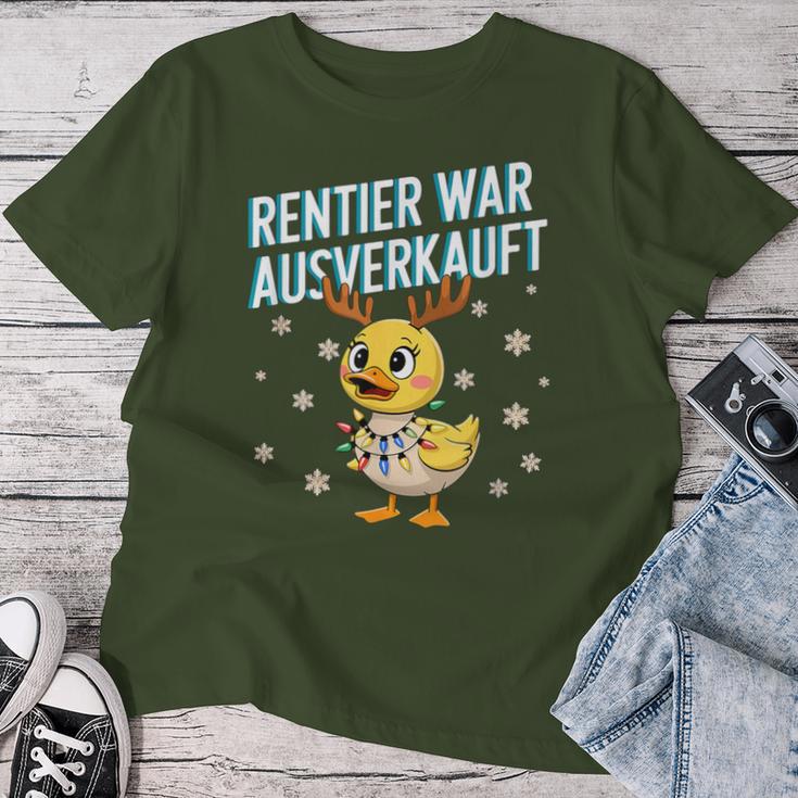 Saying Duck Christmas Reindeer War Ausverkauft T-shirt Frauen Lustige Geschenke