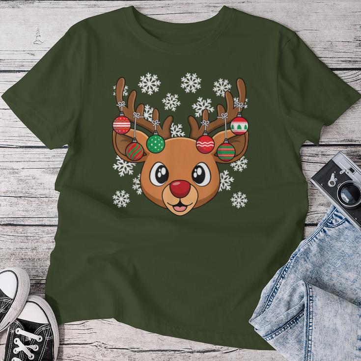 Reindeer Christmas Xmas Women's Children's T-shirt Frauen Lustige Geschenke