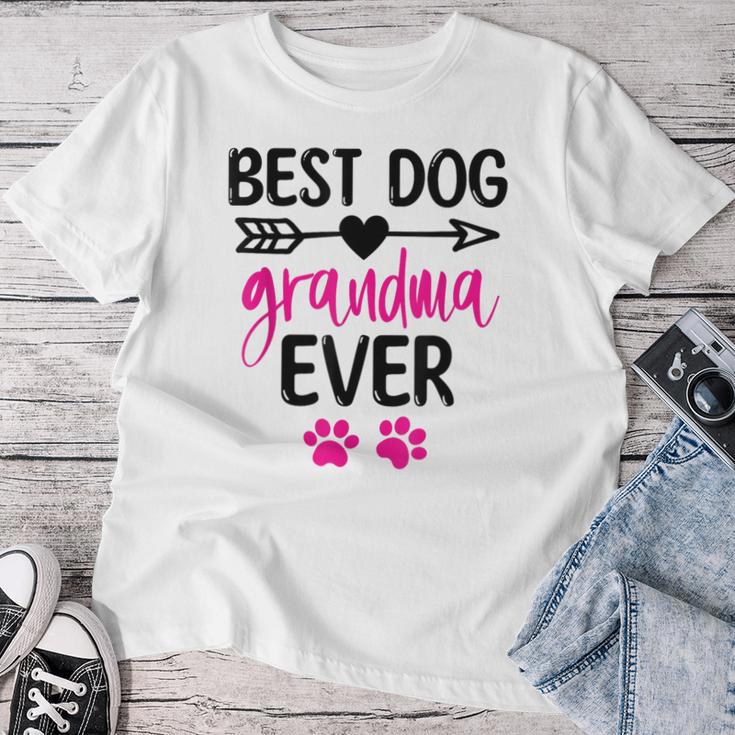 Best Dog Grandma Ever Cute Dogs Owners For Grandmas T-shirt Frauen Lustige Geschenke