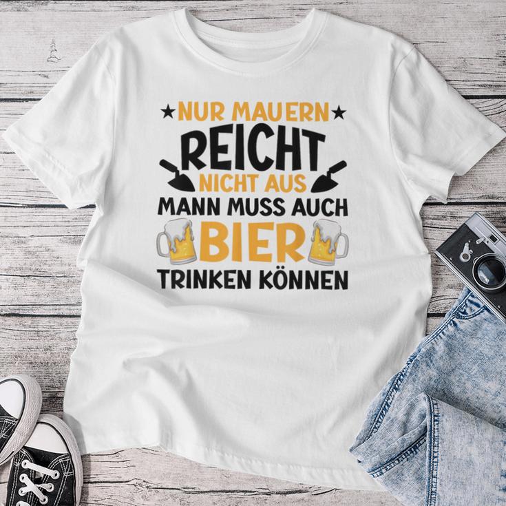 Maurer Beer Slogan Blue S T-shirt Frauen Lustige Geschenke