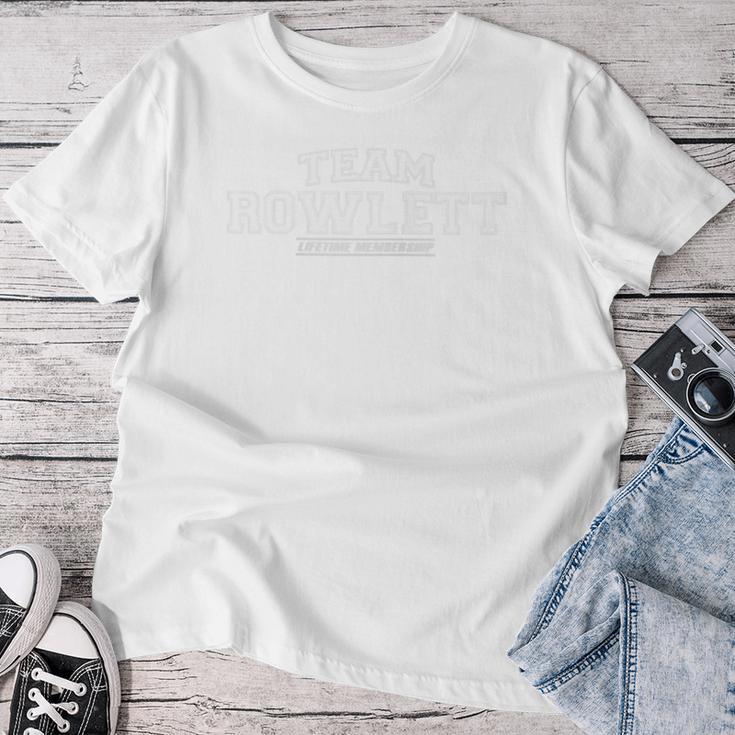 Team Rowlett Stolzer Familienname Nachname Geschenk Raglan T-shirt Frauen Lustige Geschenke