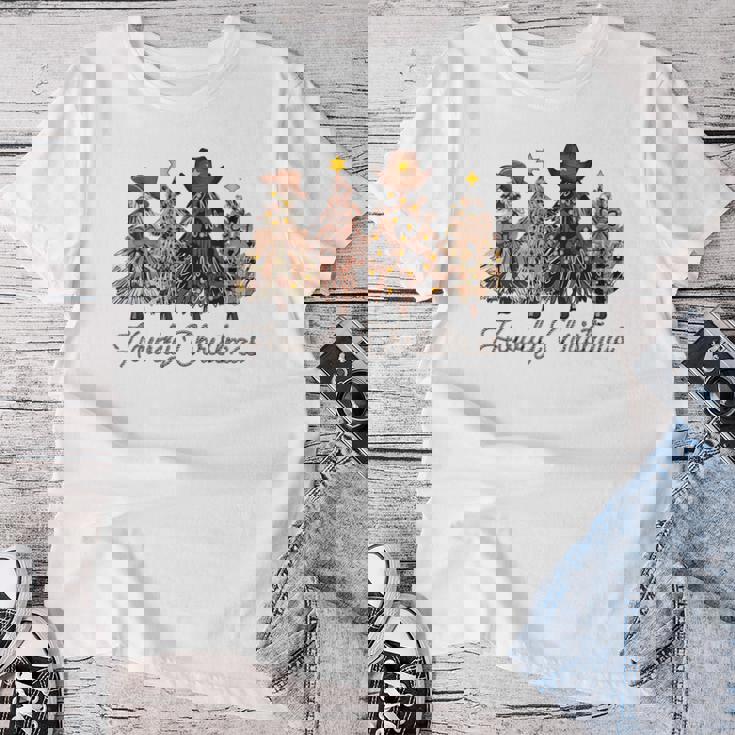 Western Christmas Tree Cowboy Howdy Xmas For Women Women T-shirt Unique Gifts