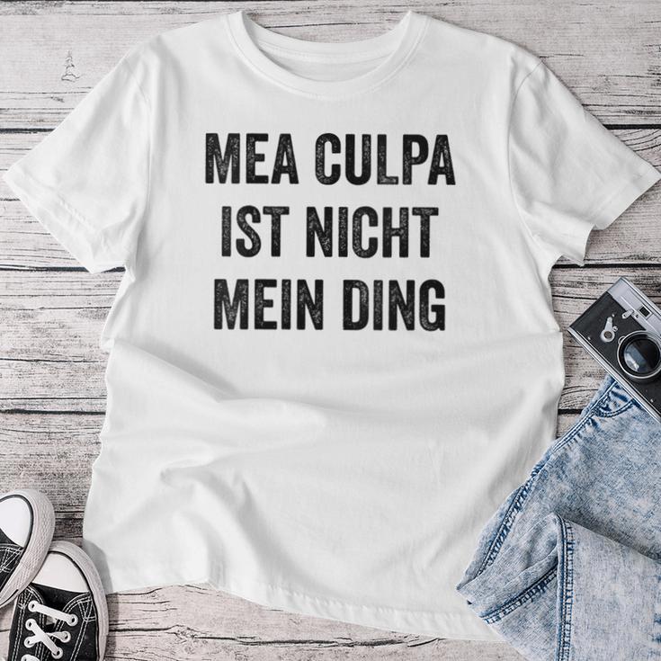 Women's Mea Culpa Ist Nicht Mein Ding Blue T-shirt Frauen Lustige Geschenke