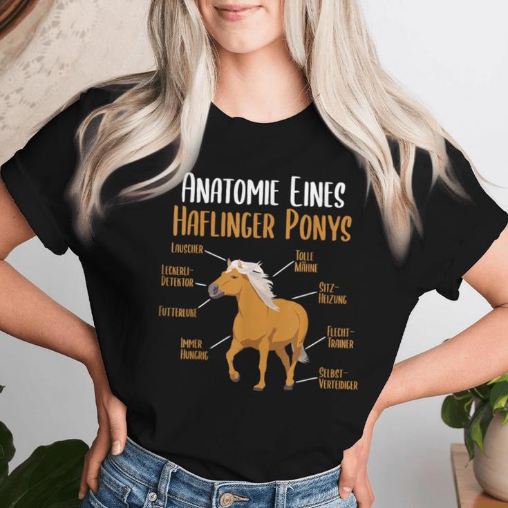 Anatomy Of A Haflinger Pony Haflinger Horse T-shirt Frauen Geschenke für Sie