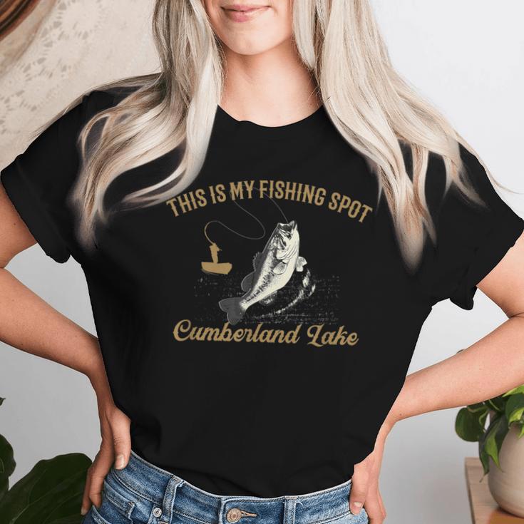 Beer And Fischen Ist Mein Ding Cumberland Lake T-shirt Frauen Geschenke für Sie