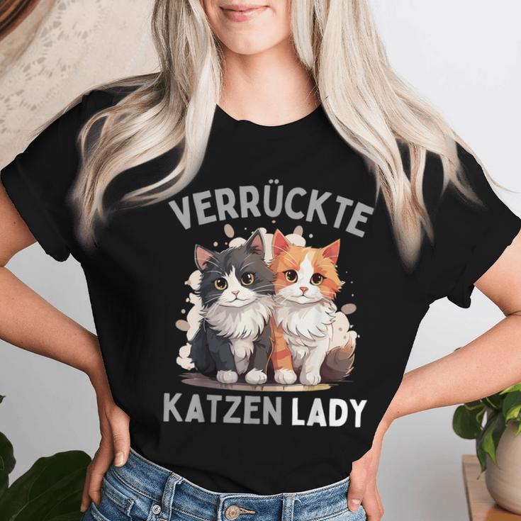 Crazy Cats Lady Cats Slogan T-shirt Frauen Geschenke für Sie