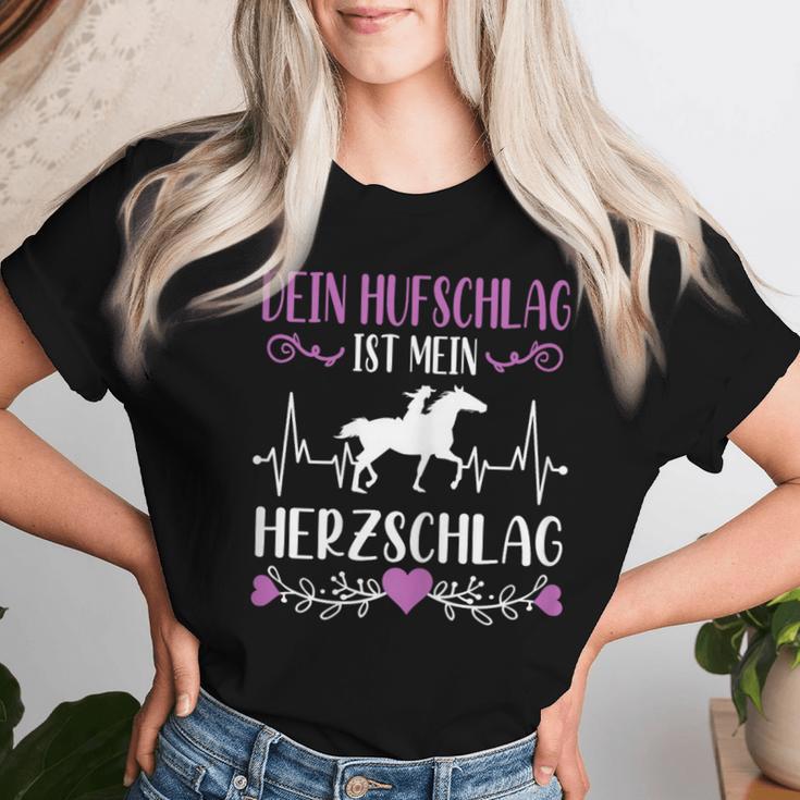 Dein Houfschlag Ist Mein Herzschlag Pferdede Girls' T-shirt Frauen Geschenke für Sie