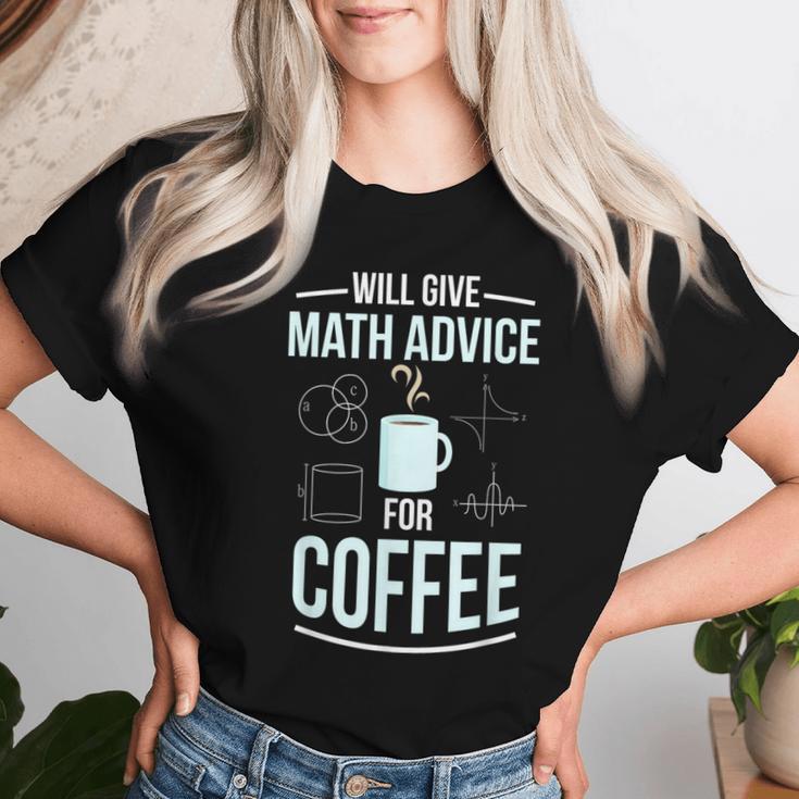 Gibt Mathe-Tipps Zum Kaffee Math Teacher T-shirt Frauen Geschenke für Sie