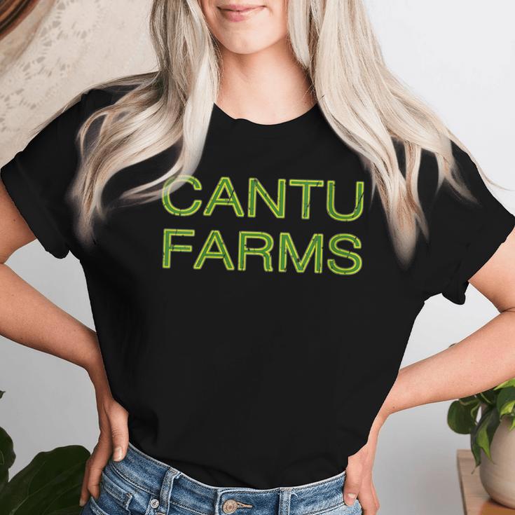 Women's Cantu Farms Squad Family Reunion Last Name Team T-shirt Frauen Geschenke für Sie