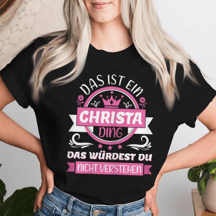 Women's Christa Name First Name Day Das Ist Ein Christa Ding S T-shirt Frauen Geschenke für Sie