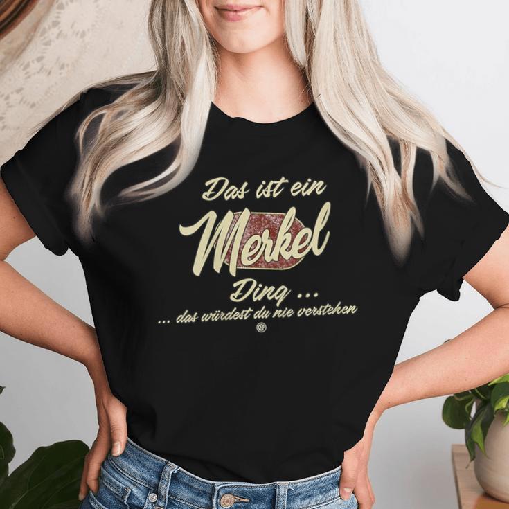 Women's Das Ist Ein Merkel Ding Family Merkel With-Neck T-shirt Frauen Geschenke für Sie