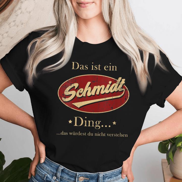 Women's Das Ist Ein Schmidt Ding Family Schmidt With-Neck T-shirt Frauen Geschenke für Sie