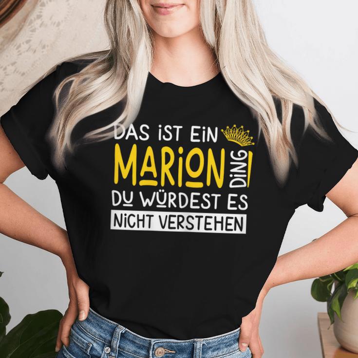 Women's First Name Marion Name Day Saying Das Ist Ein Marion Ding T-shirt Frauen Geschenke für Sie