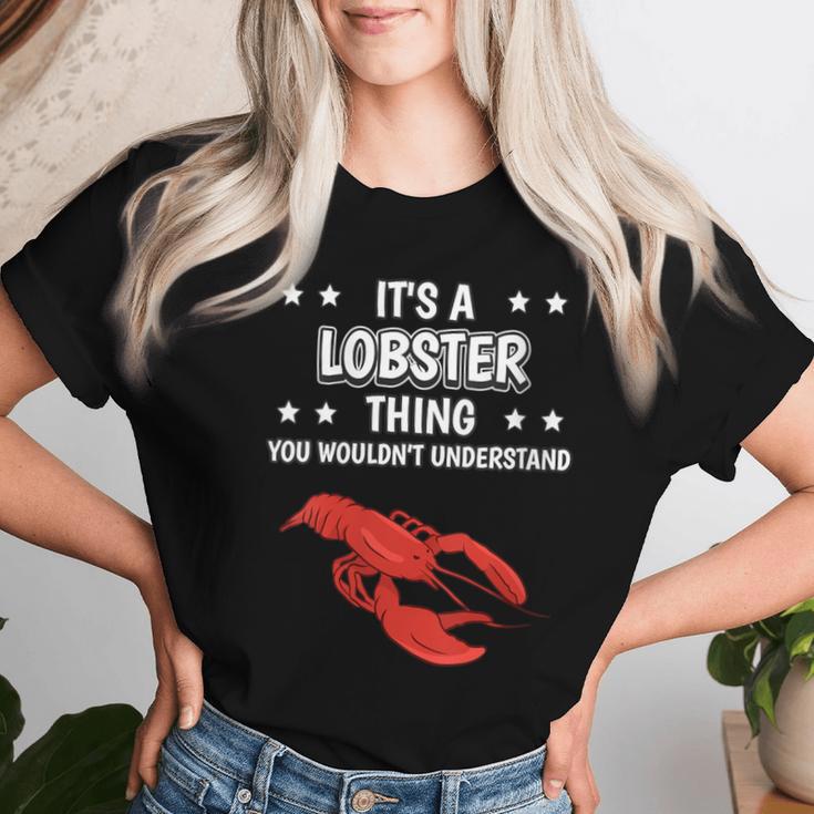 Women's Ist So Ein Hummer Ding Slogan Lobster With-Neck T-shirt Frauen Geschenke für Sie