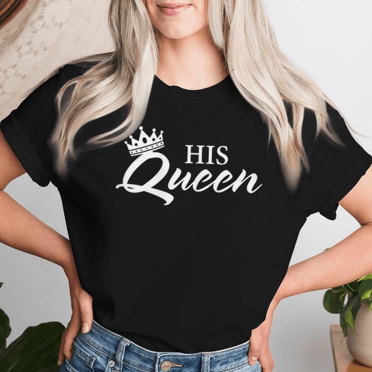 Women's Her King His Queen Couple T-shirt Frauen Geschenke für Sie