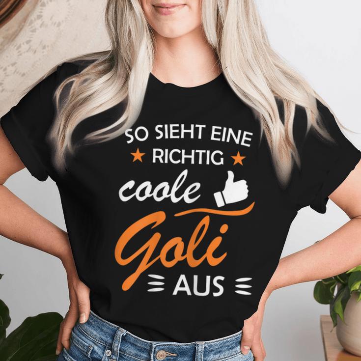 Women's So Sieht Eine Richtig Coole Goli Aus Taufgoli T-shirt Frauen Geschenke für Sie