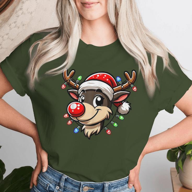 Christmas Children Reindeer Red Nose Xmas T-shirt Frauen Geschenke für Sie