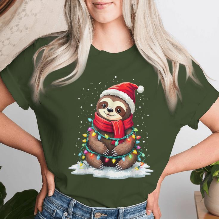 Christmas Children Sloth Xmas Family T-shirt Frauen Geschenke für Sie