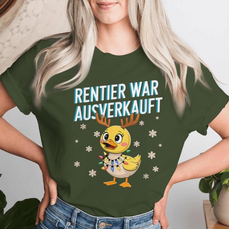 Saying Duck Christmas Reindeer War Ausverkauft T-shirt Frauen Geschenke für Sie