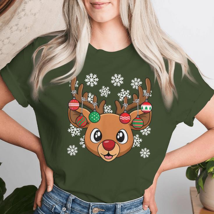 Reindeer Christmas Xmas Women's Children's T-shirt Frauen Geschenke für Sie