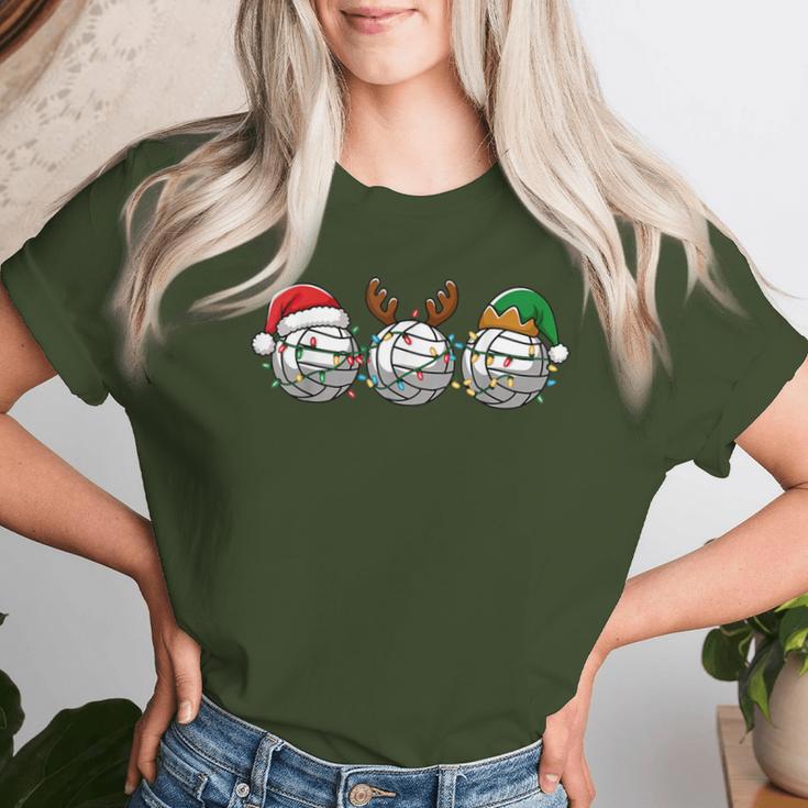 Santa Claus Elf Reindeerolleyball Christmas Women's Children's T-shirt Frauen Geschenke für Sie