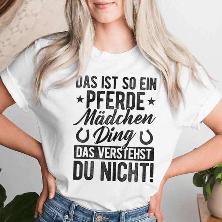 Damen Das Ist So Ein Pferdemädchen Ding Daserstehst Du Nicht Mit-Ausschnitt T-shirt Frauen Geschenke für Sie