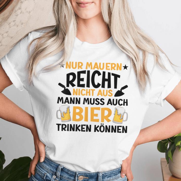 Maurer Beer Slogan Blue S T-shirt Frauen Geschenke für Sie