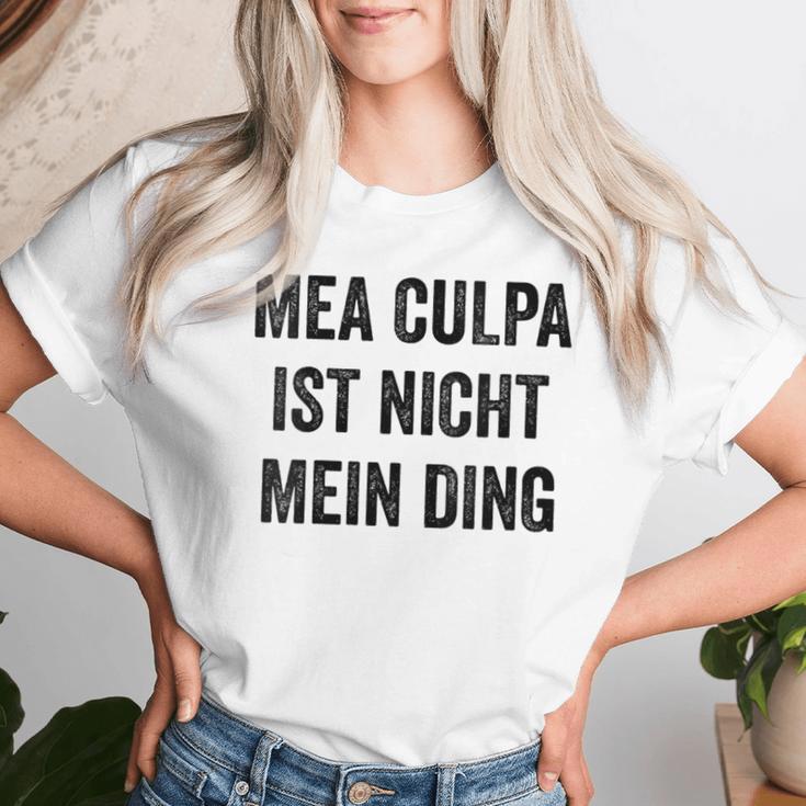 Women's Mea Culpa Ist Nicht Mein Ding Blue T-shirt Frauen Geschenke für Sie