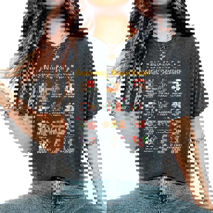 12 Days Of An Emergency Department Er Nurse Christmas Women's Oversized Comfort T-Shirt