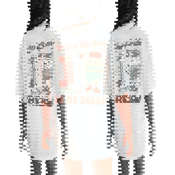 Pulmonology Nurse Christmas Family Medicine Er Icu Nurse Women's Oversized Comfort T-Shirt Back Print