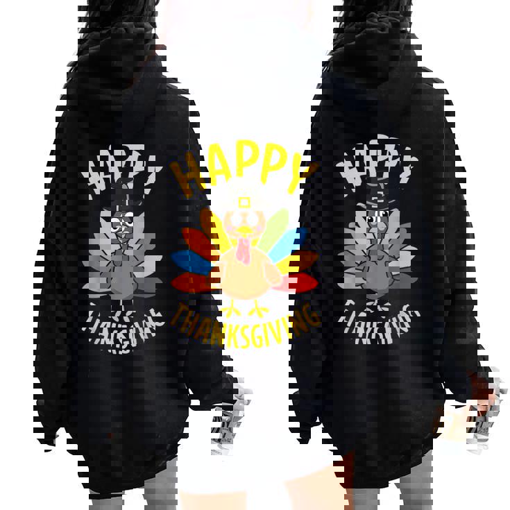 Chemise Happy Thanksgiving Pour Hommes S Enfants Famille Fête De La Turquie Sweat à capuche oversize pour femme avec imprimé dans le dos