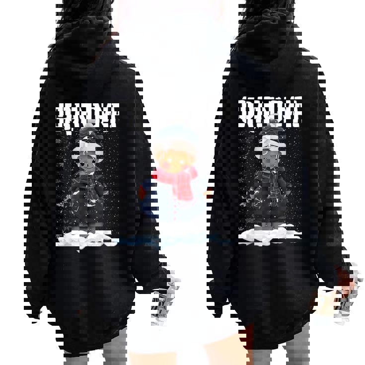Cute Christmas Matching Family Grandma Gingerbread Women Women Oversized Hoodie Back Print